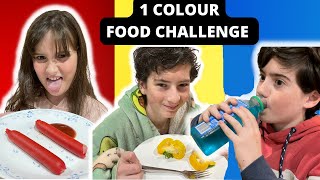 6 KIDS 1 COLOUR FOOD CHALLENGE [upl. by Vincelette]