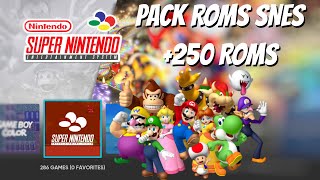 PACK ROMS SNES 250 ROMS RETROARCH BATOCERA RETROBAT ANDROID ETC [upl. by Elwyn]