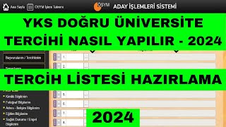 2024 YKS Tercih Nasıl Yapılır  YKS Üniversite Tercihi Yaparken Nelere Dikkat Edilmeli [upl. by Inessa393]