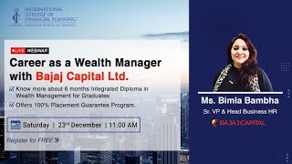 Career as a Wealth Manager with Bajaj Capital Ltd [upl. by Enehs]