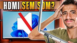 HDMI DO PC OU NOTEBOOK FICOU SEM SOM na TV APRENDA RESOLVER [upl. by Nylkoorb]