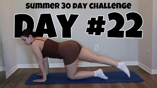 Day 22 Summer 30 Day Workout Challenge Beginner Friendly At Home [upl. by Aehsa]