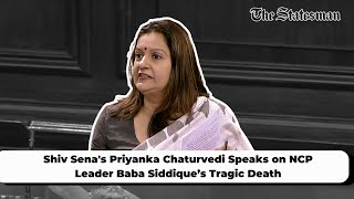 Shiv Senas Priyanka Chaturvedi Speaks on NCP Leader Baba Siddique’s Tragic Death [upl. by Nahtaoj]