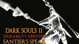 Dark Souls 2 Santiers Spear Tutorial dual wielding w power stance [upl. by Attiuqahs]