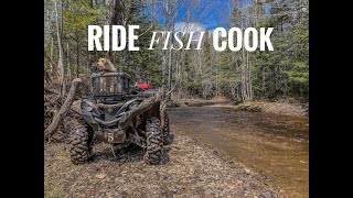 ATV Exploring amp Fishing Trip Muddy trails New Cooking Grill by Bitty Big Q Home Life [upl. by Ware300]