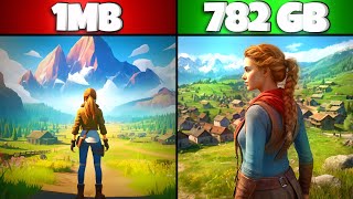 1 MB VS 782 GB The CRAZIEST Game Size Difference EVER [upl. by Lombardo250]