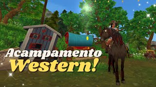 VAMOS CORRER dos LOBOS no ACAMPAMENTO WESTERN no Star Stable [upl. by Artemla61]