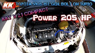 KKT V 21 Compact With Toyota Vios 1st Gen 1NZFE Bolt on Turbo by Mo Tuner [upl. by Malinowski]