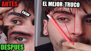 TUTORIAL COMO DEPILAR Y RELLENAR LAS CEJAS  EL MEJOR TRUCO COMO HACERSE CEJAS PERFECTAS HOMBRE [upl. by Dulcia]