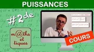 LE COURS  Les puissances  Seconde [upl. by Lucho]