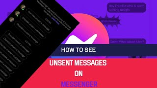 How to see unsent messages on messenger 2024 [upl. by Robet]