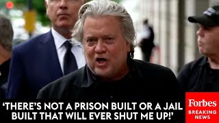 BREAKING NEWS Steve Bannon Speaks Defiantly To Reporters After Being Ordered To Go To Prison [upl. by Fernandez]