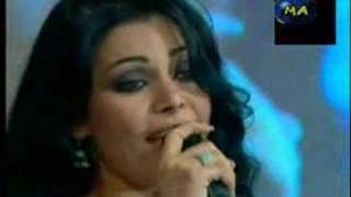 Haifa Wehbe singing live on TV quotMakhasimniquot Hes Mad at Me [upl. by Leimad]