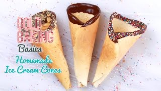 Ice Cream Cones Recipe Demonstration  Joyofbakingcom [upl. by Refynnej]