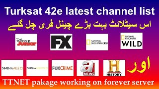 Turksat 42e new channel list  42e new fta channels  HindiUrdu [upl. by Ahsienahs895]