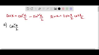 Simplify the expression by using a DoubleAngle Formula or a HalfAngle Formula a cos2 … [upl. by Annoynek726]