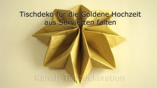 Servietten falten Goldene Hochzeit [upl. by Einon]