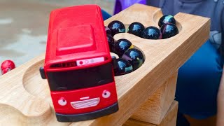 Marble Run ASMR Race ☆ HABA Slope amp Dump Truck Excavator Ambulance Forklift Garbage Truck Tractors [upl. by Sonia246]