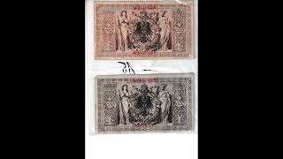 Sammlung Banknoten 1910 bis 1914 [upl. by Ahsar]