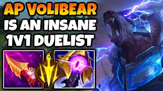 I had NO IDEA how STRONG AP VOLIBEAR IS INSANE DUELIST LANE BULLY SPLIT PUSHER [upl. by Otina825]