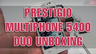 Prestigio MultiPhone 5400 Duo Unboxing  GSMDomecom [upl. by Kere]