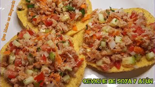 Ceviche de Atún y Soya  Sencillo y Saludable 😋 [upl. by Wiatt]