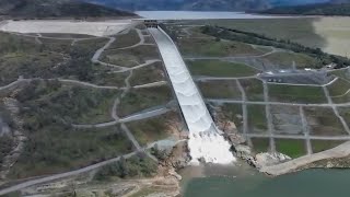 Oroville Dam releases water as anticipated storm approaches [upl. by Ethelbert]