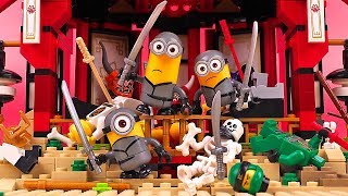 Lego Minions Ninja Battle Despicable Me Stop Motion [upl. by Nnaassilem]