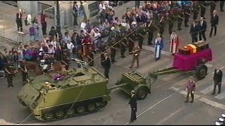 King Baudouin of Belgiums funeral in 1993 [upl. by Nerin]