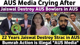 Aus Media Crying After Jaiswal Destroy Aus Bowling  Ind Vs Aus 1st Test 2024 Day 2  Jaiswal Vs Aus [upl. by Paula]