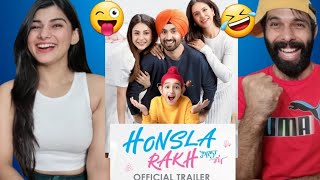 Honsla Rakh Official Trailer Diljit Dosanjh Sonam Bajwa Shehnaaz Gill Shinda Grewal  Reaction [upl. by Polly495]