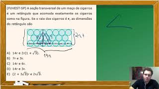 FUVESTSP  Geometria  A seção transversal de um maço de cigarros é um retângulo que [upl. by Dimitry]