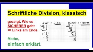 Mathematik lernen IST einfach schriftliches Dividieren SchwänzchenRechnen [upl. by Anan]