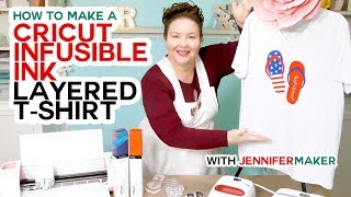 Cricut Infusible Ink Layered TShirt Tutorial  Full Process [upl. by Dranyar]