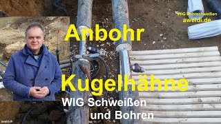 Anbohrung Rohrleitung FernwÃ¤rme Kugelventil Kugelhahn Anbohrung Druckrohrleitungen YT Channel FHD [upl. by Etyam]