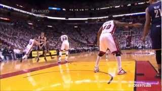 Udonis Haslem Flagrant on Hansbrough Heat vs Pacers Game 5 [upl. by Noiramaj750]