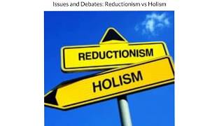 ISSUES AND DEBATES REVISION REDUCTIONISM AND HOLISM [upl. by Analah754]