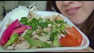 SassEsnacks ASMR Chicken Shawarma  Show amp Tell  Eating Sounds [upl. by Enial]