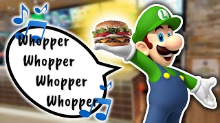 Luigi sings the Whopper Song AI cover🍤 reupload [upl. by Nolrak]