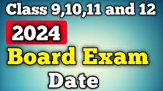 2024 board exam date class 91011 and 12  matric and intermediate 2024 board exam date  2024 exam [upl. by Vernice]