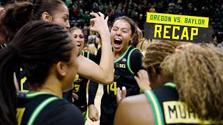 202425 Oregon Womens Basketball  Cinematic recap over Baylor [upl. by Kironde]