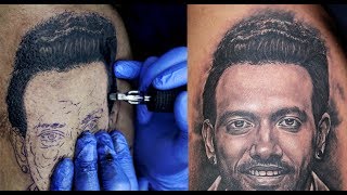 How to make Realistic Hair on Portrait  Tattoo Tutorial  Part  8 [upl. by Ardnuhsed]