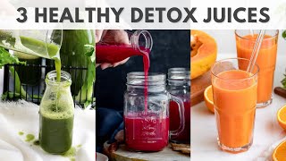 4 Healthy Juices for Weight Loss amp Detoxification  Easy Juice Recipes [upl. by Aihsyn737]