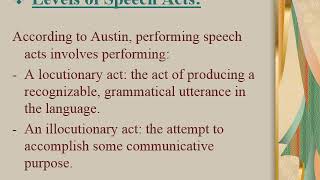 Levels of Speech Act Theory [upl. by Darbee]