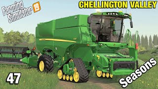 OUR FIRST COMBINE Chellington Valley Timelapse  FS19 Ep 47 [upl. by Appledorf656]