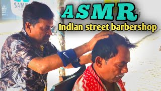 COSMIC STREET INDIAN BARBER HEAD MASSAGE  STREET OLD MAN RELAXING MASSAGE  ASMR [upl. by Creight561]