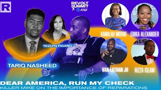 Revolt Summit 2022 What is reparations ft Tariq Nasheed Killer Mike and Kamilah Moore [upl. by Repmek]