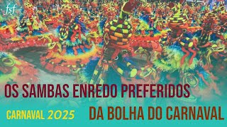 O resultado da enquete dos sambas enredo  Carnaval 2025 [upl. by Alvar763]