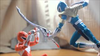 MMPR  Green Ranger vs Red Ranger Stop Motion Animation [upl. by Ebberta]