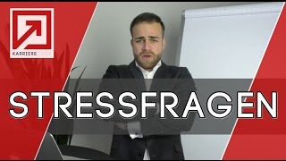 Vorstellungsgespräch  Stressfragen im Vorstellungsgespräch perfekt beantworten [upl. by Mihcaoj757]